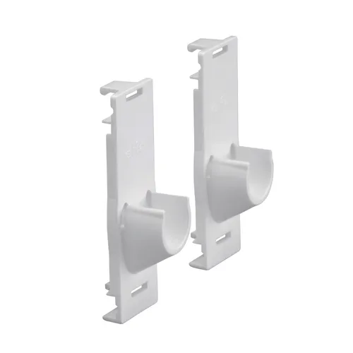 Klädstångshållare stativ/stativ, Vit 2-pack