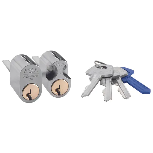 Cylinder 1208 Krom, Inkl. 3 nycklar