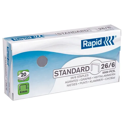 Häftklammer 26/6 6 mm, 5000 st