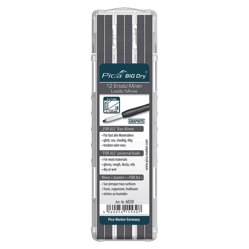 Reservstift Big-Dry, 2x5x150 mm Grafit, 12 st/frp