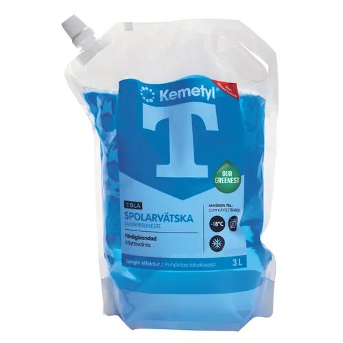 Spolarvätska T-Blå 3 l, Färdigblandad
