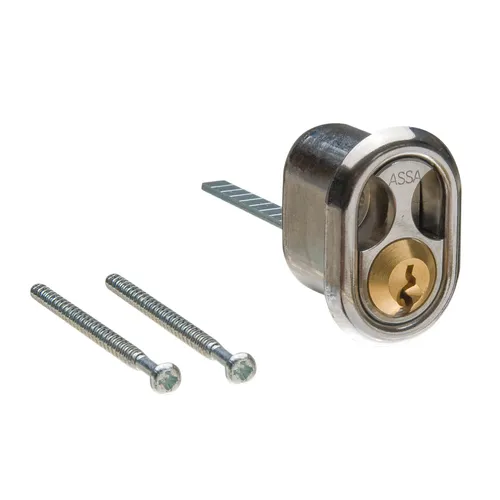 Låscylinder 1207 oval Krom, 3 nycklar