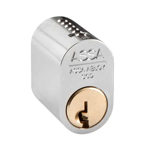 Låscylinder 1201 oval Nickel, 3 nycklar