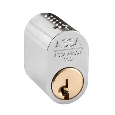 Låscylinder 1201 oval Nickel, 3 nycklar