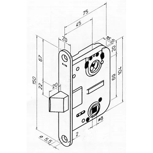 Låshus Abloy 9456 Vänster