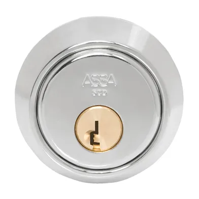 Dubbelcylinder 1212 rund Mässing, 3 nycklar