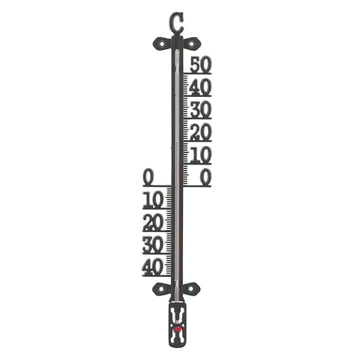 Termometer Inne/Ute plast/smide Svart