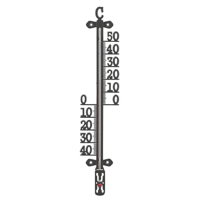 Termometer ute metall smide Svart