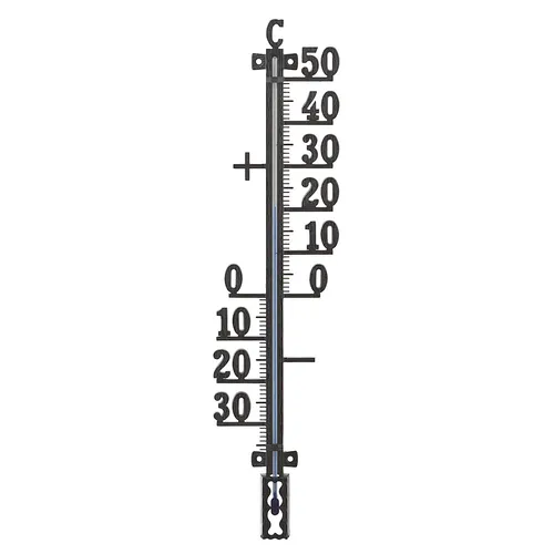 Termometer Inne/Ute plast/smide Svart