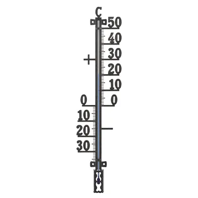 Termometer Inne/Ute plast/smide Svart
