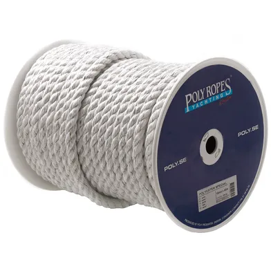Polyestertågvirke special 3-slaget vitt Ø 12 mm