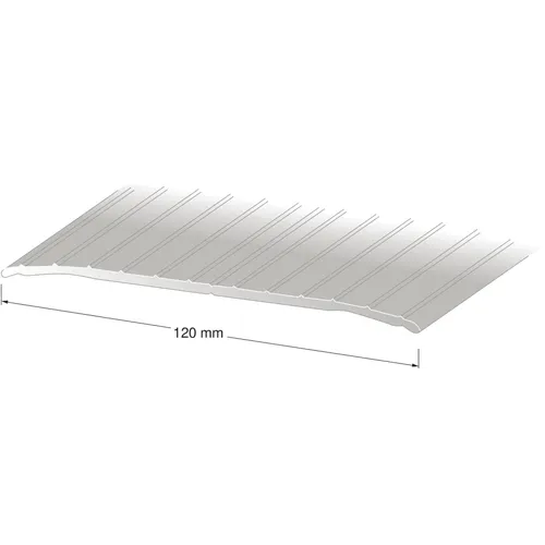Tröskellist 120 mm, 200 cm Nr 109, Silver aluminium