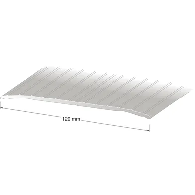 Tröskellist 120 mm, 200 cm Nr 109, Silver aluminium