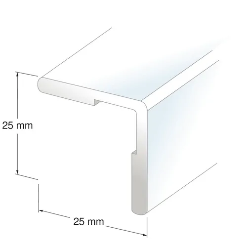 Hörnlist 25x25x2500 mm, Vit