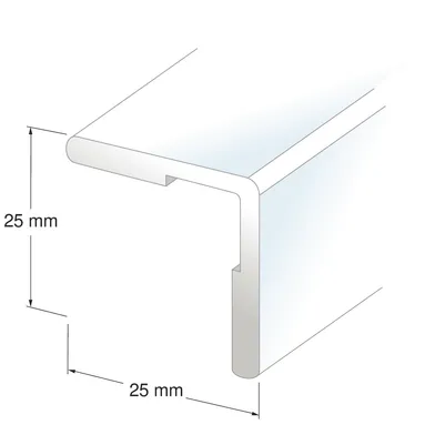 Hörnlist 25x25x2500 mm, Vit