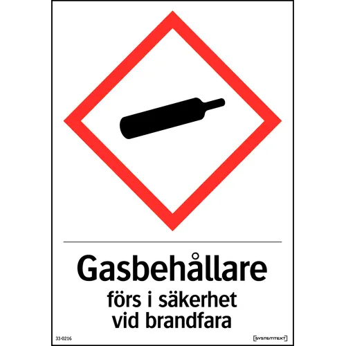 Gasbehållare förs i säkerhet 210x297 mm