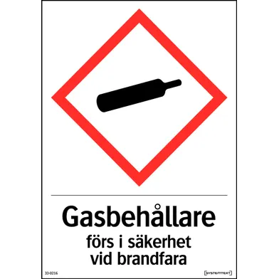 Gasbehållare förs i säkerhet 210x297 mm