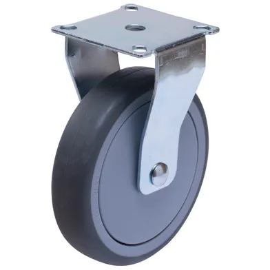 Fasthjul med fästplatta 75x25 mm