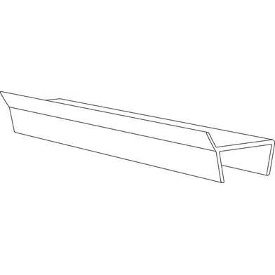 Sockeltätning Transparent 2420x6x25 mm