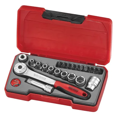 Hylsnyckelsats Teng Tools T1422 1/4"