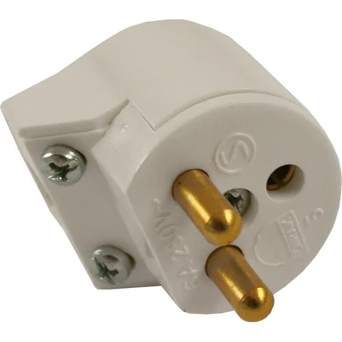 Lamppropp 2-polig jordad Sidoingång, Vit