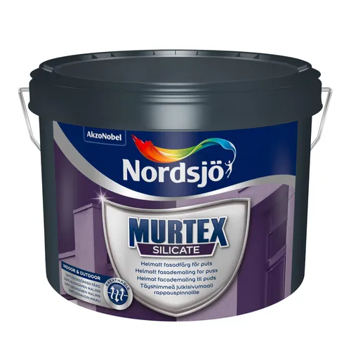 Putsfasadfärg Murtex Silicate BW (Vit), 2,5 l
