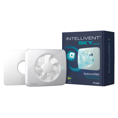Badrumsfläkt Intellivent SKY Vit