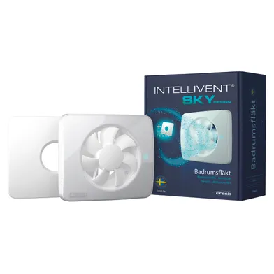 Badrumsfläkt Intellivent SKY Vit