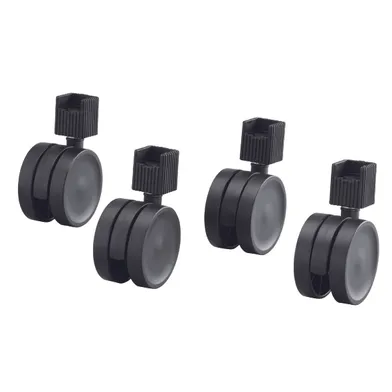 Hjulsats t. backstativ Svart, 4-pack