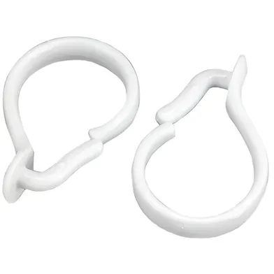 Duschdraperiring Erica plast vit Vit