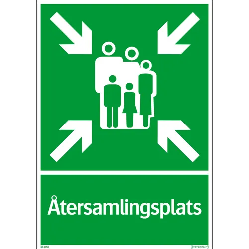 Nödskylt Återsamlingsplats 297x420 mm