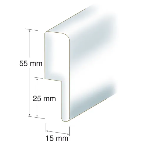 Kakellist 55 mm vit 240 cm