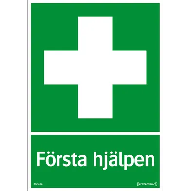 Skylt Första hjälpen 210x297 mm, 303414