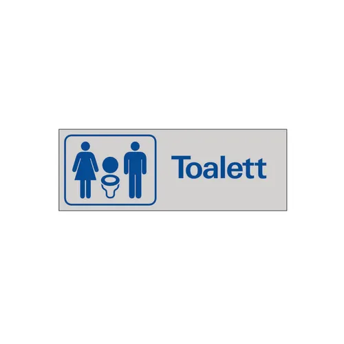 Symbolskylt Dam- & Herrtoalett 225x80 mm