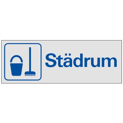Symbolskylt Städrum 225x80 mm