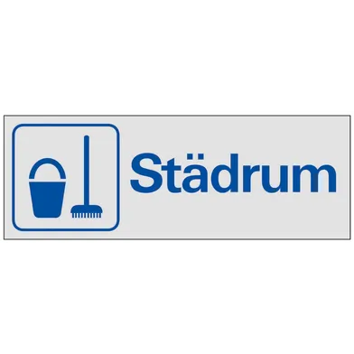 Symbolskylt Städrum 225x80 mm