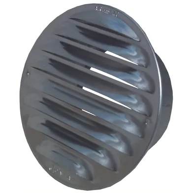 Ytterväggsgaller aluminium med Stos Ø 125 mm