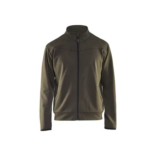 Tröja med dragkedja, Olivgrön/Svart Strl L