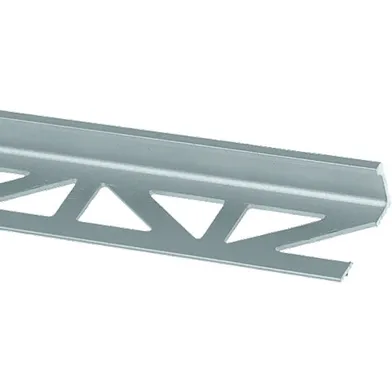 Kakellist Rak, Alu. 10 mm, Silvereloxerad matt