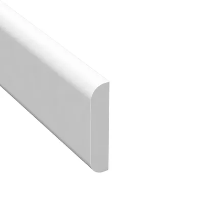Täcklist 9x43 mm, Vit Plast, 5101