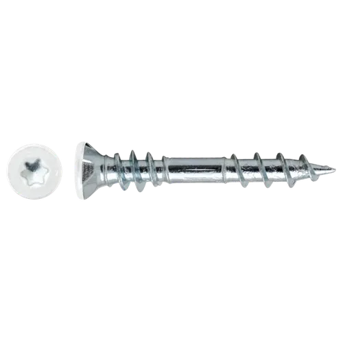 Träskruv SK Vit, Skåpsskruv 4,0x28 mm, 50 st/frp