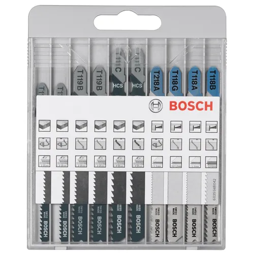 Sticksågsblad set Basic A10 Metall/Trä 10 delar