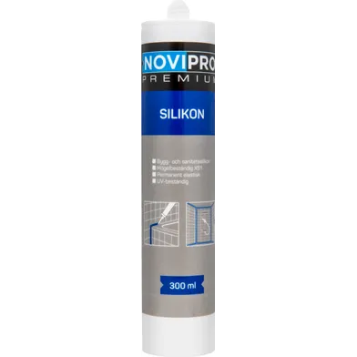 Bygg- och sanitetssilikon XS1 Transparent, 300 ml