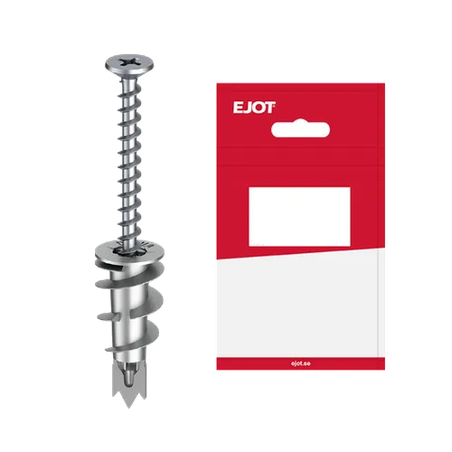 Gipsplugg metall med skruv 4,5x35 mm, 100 st/frp