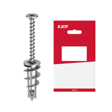 Gipsplugg metall med skruv 4,5x37 mm, 4-pack