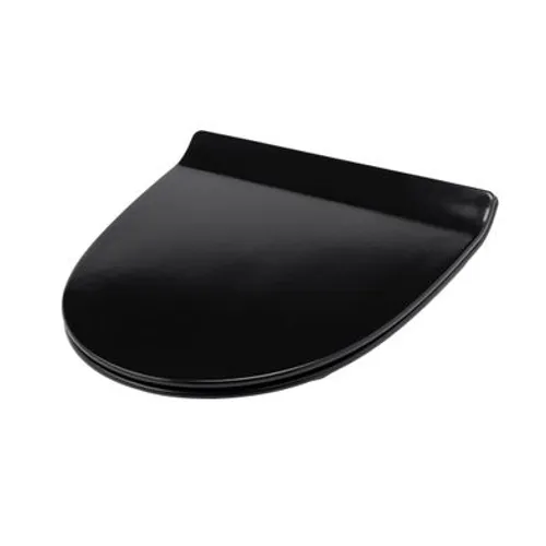 Wc-sits Bello slim svart sign/spira