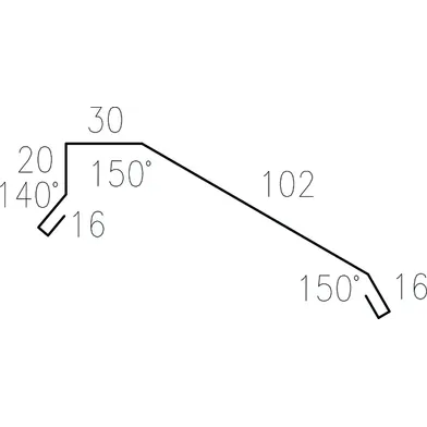 Gavelbeslag 326625, Svart