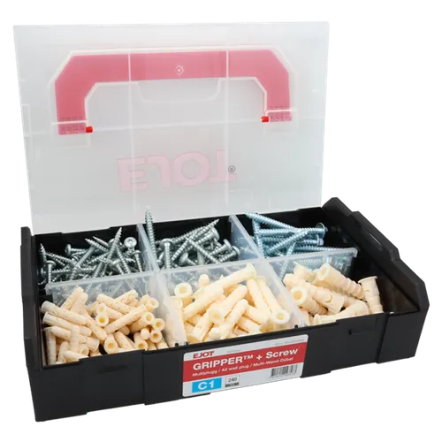 Sortimentlåda Plugg Gripper Minibox + Skruv