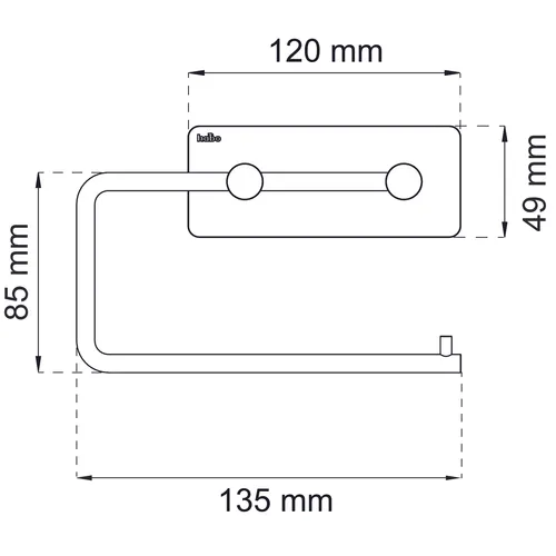 Toalettpappershållare Angle Rostfri