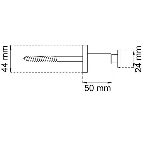 Ledstångsbeslag 951 M10, 165 mm, Rostfri